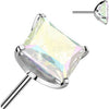 Titanium Top top square zirconia prong setting Push-In