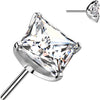 Titanium Top top square zirconia prong setting Push-In