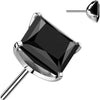 Titanium Top top square zirconia prong setting Push-In