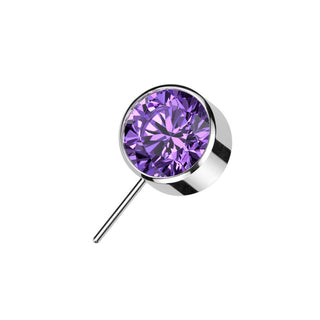 Titanium Top top ball zirconia bezel setting Push-In