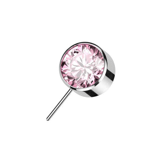 Titanium Top top ball zirconia bezel setting Push-In