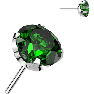 Titanium Top top round zirconia claw setting Push-In