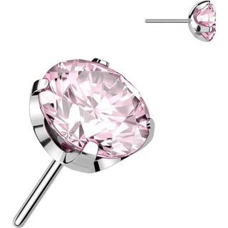 Titanium Top top round zirconia claw setting Push-In