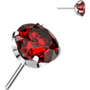 Titanium Top top round zirconia claw setting Push-In
