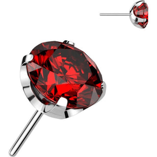 Titanium Top top round zirconia claw setting Push-In