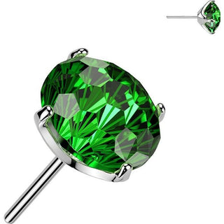 Titanium Top top zirconia prong setting Push-In