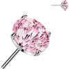 Titanium Top top zirconia prong setting Push-In