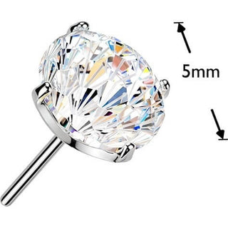 Titanium Top top zirconia prong setting Push-In