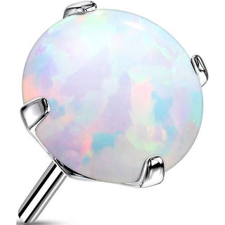 Titanio Superiore con opale rotondo Push-In