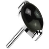 Titanium Top Marquise Cut Semi Precious Stone Push-In