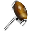 Titanium Top Marquise Cut Semi Precious Stone Push-In