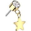 Titanium Top Star dangle Zirconia Push-In