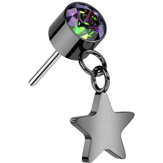 Titanium Top Star dangle Zirconia Push-In