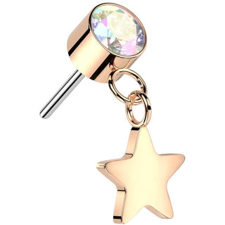 Titanium Top Star dangle Zirconia Push-In