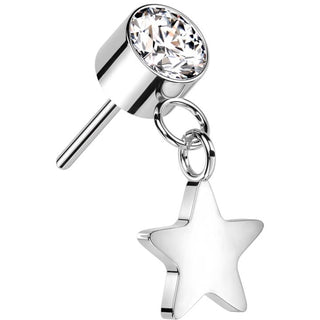 Titanium Top Star dangle Zirconia Push-In