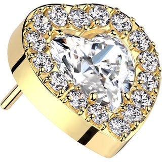 Titanium Top Heart Zirconia Push-In