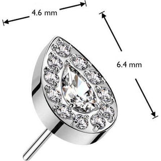 Titanium Top top teardrop zirconia Push-In