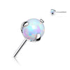 Titanio Superire opale a sfera e argento Push-In