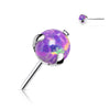 Titanio Superire opale a sfera e argento Push-In
