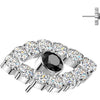Titanium Top top cnc set cubic zirconia all seeing eye Push-In