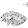 Titanium Top top cnc set cubic zirconia all seeing eye Push-In