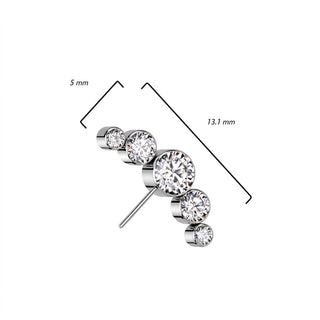 Top top 5 zirconias bezel setting Push-In