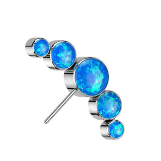 Top top 5 opals bezel setting Push-In