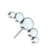 Top top 5 opals bezel setting Push-In