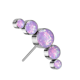 Top top 5 opals bezel setting Push-In