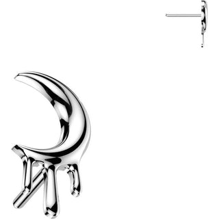 Titanium Top Top Dripping Crescent Moon Push-In