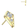 Titanium Top Top Kite With Square And Round Zirconia Push-In