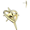 Titanium Top top heart and cross Push-In