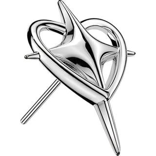Titanium Top top heart and cross Push-In