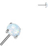 Titanium Top top flat back prong set opal Push-In