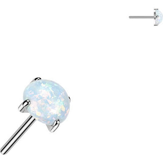 Titanium Top top flat back prong set opal Push-In