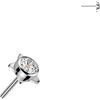 Titanium top star with bezel set cubic zirconia center Push-In
