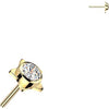 Titanium top star with bezel set cubic zirconia center Push-In