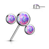 Titanium Top top 3 opals bezel settting Push-In