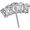 Titanium Top top fan 5 baguette cut zirconia Push-In