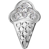 Titanium Top ice cream cone zirconia Push-In