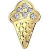 Titanium Top ice cream cone zirconia Push-In