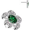 Titanium Top top flower zirconia Push-In