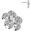 Titanium Top top flower zirconia Push-In