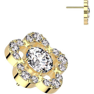 Titanium Top top flower zirconia Push-In