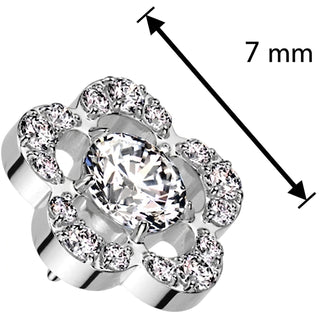 Titanium Top top flower zirconia Push-In