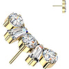 Titanium Top top zirconia round zirconia baguette cut Push-In