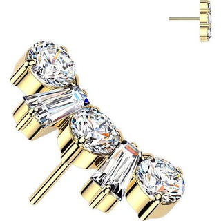 Titanium Top top zirconia round zirconia baguette cut Push-In