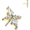 Titanium Top top flower zirconia Push-In