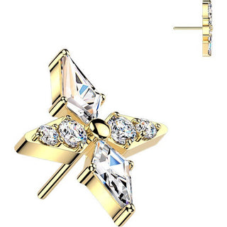 Titanium Top top flower zirconia Push-In