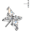 Titanium Top top flower zirconia Push-In